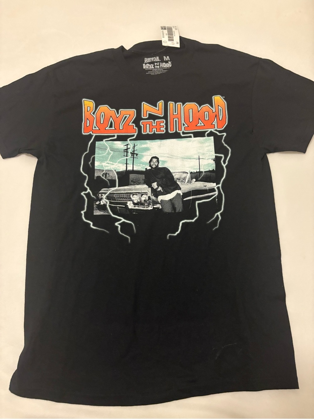 Ripple Junction Boyz N The Hood Black Tee with Orange Logo